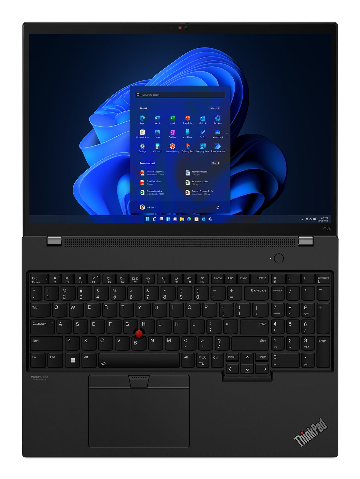 Lenovo ThinkPad P16s Gen 2 (AMD) AMD Ryzen™ 7 PRO 7840U Mobiler Arbeitsplatz 40,6 cm (16") Touchscreen WUXGA 32 GB LPDDR5x-SDRAM 1 TB SSD Wi-Fi 6E (802.11ax) Windows 11 Pro Deutsch Schwarz