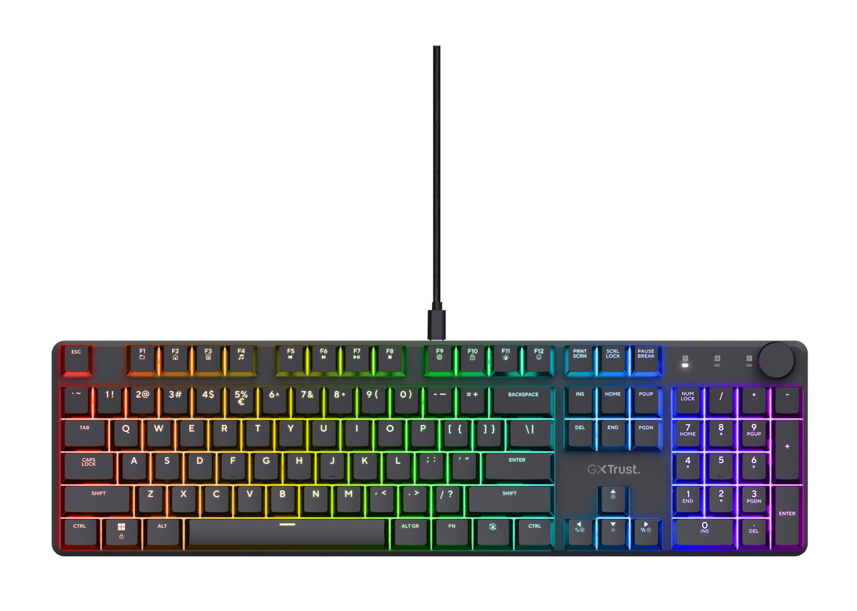 Trust GXT 866 Torix Tastatur Gaming USB QWERTZ Deutsch Schwarz