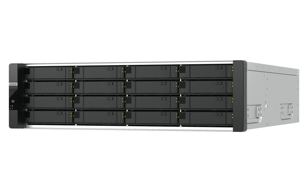 QNAP ES1686dc R2 NAS Rack (3U) Intel® Xeon® D D-2123IT 32 GB DDR4 0 TB QNAP QES Schwarz, Grau