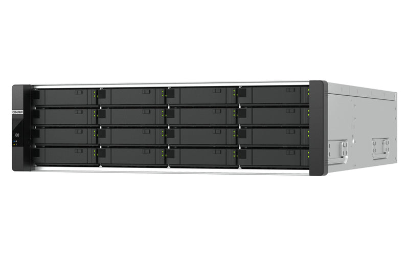 QNAP ES1686dc R2 NAS Rack (3U) Intel® Xeon® D D-2142IT 64 GB DDR4 0 TB QNAP QES Schwarz, Grau