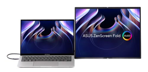 ASUS ZenScreen Fold OLED MQ17QH Computerbildschirm 43,9 cm (17.3") 2560 x 1920 Pixel Quad HD Silber