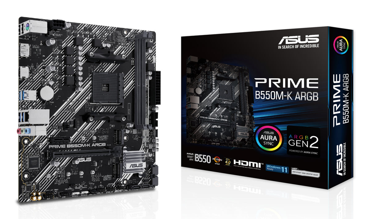 ASUS PRIME B550M-K ARGB AMD B550 Sockel AM4 micro ATX