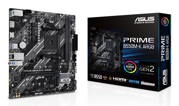 ASUS PRIME B550M-K ARGB AMD B550 Sockel AM4 micro ATX