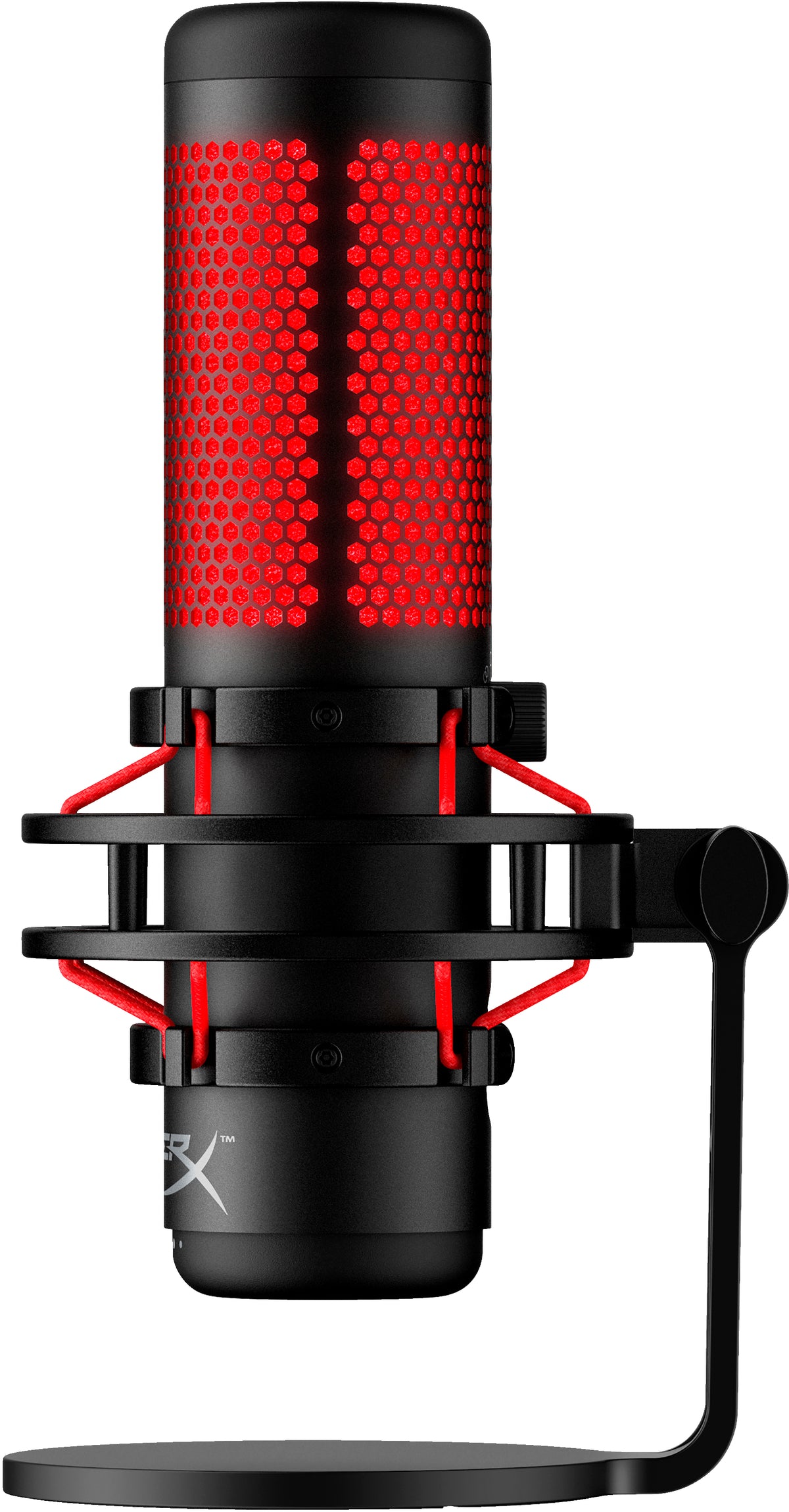 HyperX QuadCast - USB Microphone (Black-Red) - Red Lighting Rot PC-Mikrofon