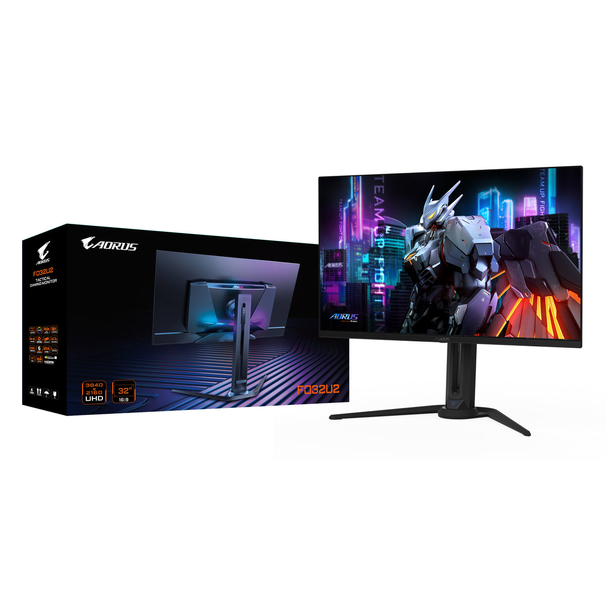 GIGABYTE AORUS FO32U2 32” OLED Gaming Monitor - 3840 x 2160 (UHD), 240Hz, 0,03ms, KVM, 250 cd/m², FreeSync Premium Pro, DisplayHDR True Black 400, HDMI 2.1