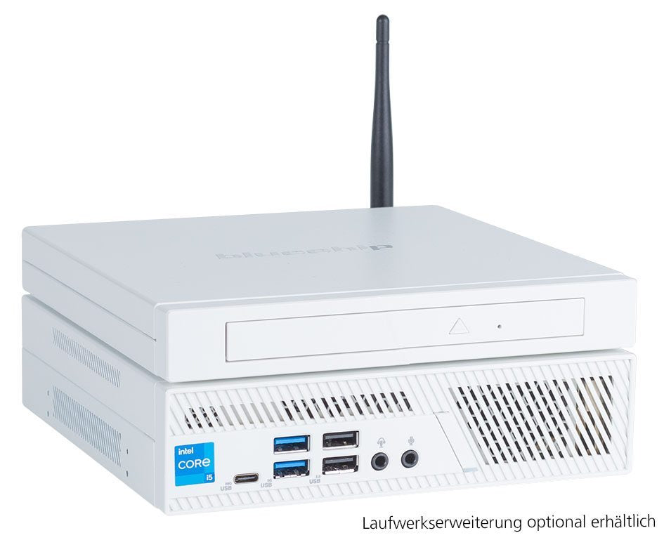 bluechip BUSINESSline S3159 *white* Intel® Core™ i5 Prozessor 14400 / bis zu 4.70 GHz, Windows 11 Pro, Intel® B760, 8 GB DDR5, 500 GB NVMe SSD, Intel® Wi-Fi 6E AX211, Bluetooth 5.3, Gigabit Ethernet, Intel® UHD Grafik