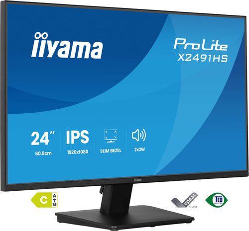 iiyama ProLite X2491HS-B1 Computerbildschirm 60,5 cm (23.8") 1920 x 1080 Pixel Full HD LCD Schwarz
