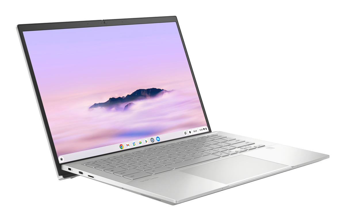ASUS Chromebook Plus CX54 CX5403CMA-QM1515 Intel Core Ultra 5 115U 35,6 cm (14") Touchscreen WQXGA 16 GB LPDDR5x-SDRAM 512 GB SSD Wi-Fi 6E (802.11ax) ChromeOS Silber