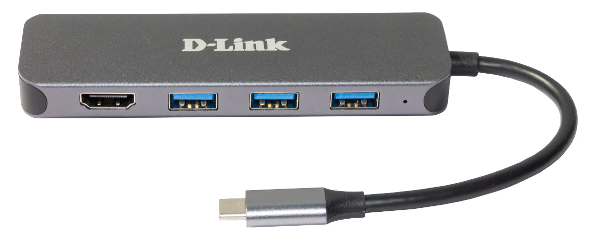 D-Link DUB-2333 laptop-dockingstation & portreplikator Kabelgebunden USB Typ-C Grau