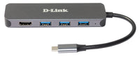 D-Link DUB-2333 laptop-dockingstation & portreplikator Kabelgebunden USB Typ-C Grau
