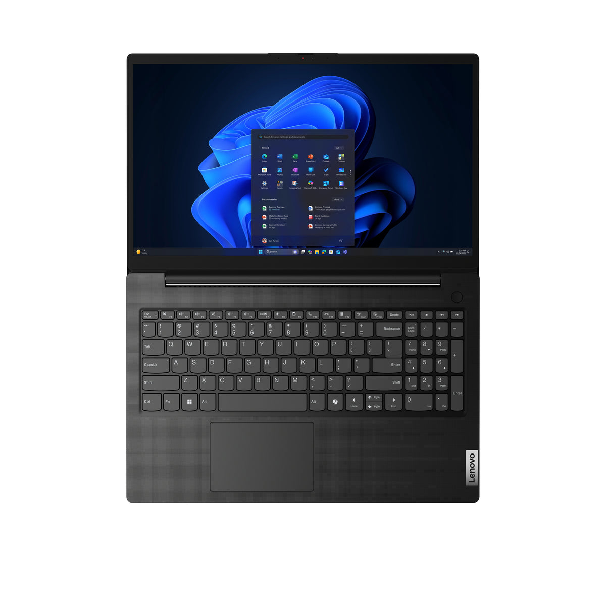 Lenovo V15 G7 IWC Intel Core 5 320 Laptop 39,6 cm (15.6") Full HD 16 GB DDR5-SDRAM 512 GB SSD Wi-Fi 6 (802.11ax) Windows 11 Pro Schwarz Deutsch