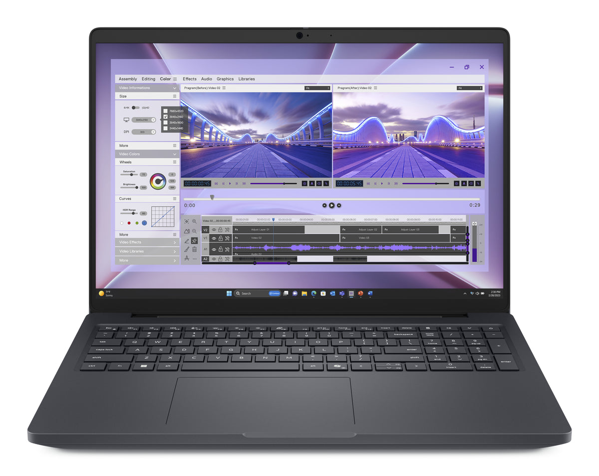 DELL Pro Max 16 MC16250 Intel Core Ultra 7 265H Mobiler Arbeitsplatz 40,6 cm (16") Full HD+ 16 GB DDR5-SDRAM 512 GB SSD NVIDIA RTX PRO 500 Blackwell Wi-Fi 7 (802.11be) Windows 11 Pro Schwarz Deutsch