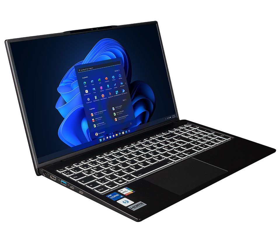 bluechip TRAVELline B15W57 Intel® Core™ i5-1335U Prozessor / 4.60 GHz, Windows 11 Pro, 15.6" non-glare IPS Panel, 1920 x 1080, 16 GB DDR5, 500 GB NVMe SSD, Intel® WiFi 6 AX211 2×2, Bluetooth 5.3, Gigabit Ethernet, Intel® Iris® Xe Grafik, Thunderbolt™ 4…