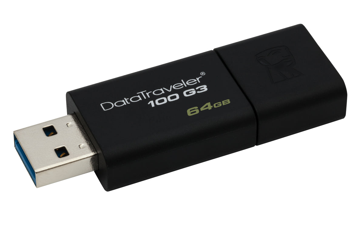 Kingston Technology DataTraveler 100 G3 USB-Stick 64 GB USB Typ-A 3.2 Gen 1 (3.1 Gen 1) Schwarz