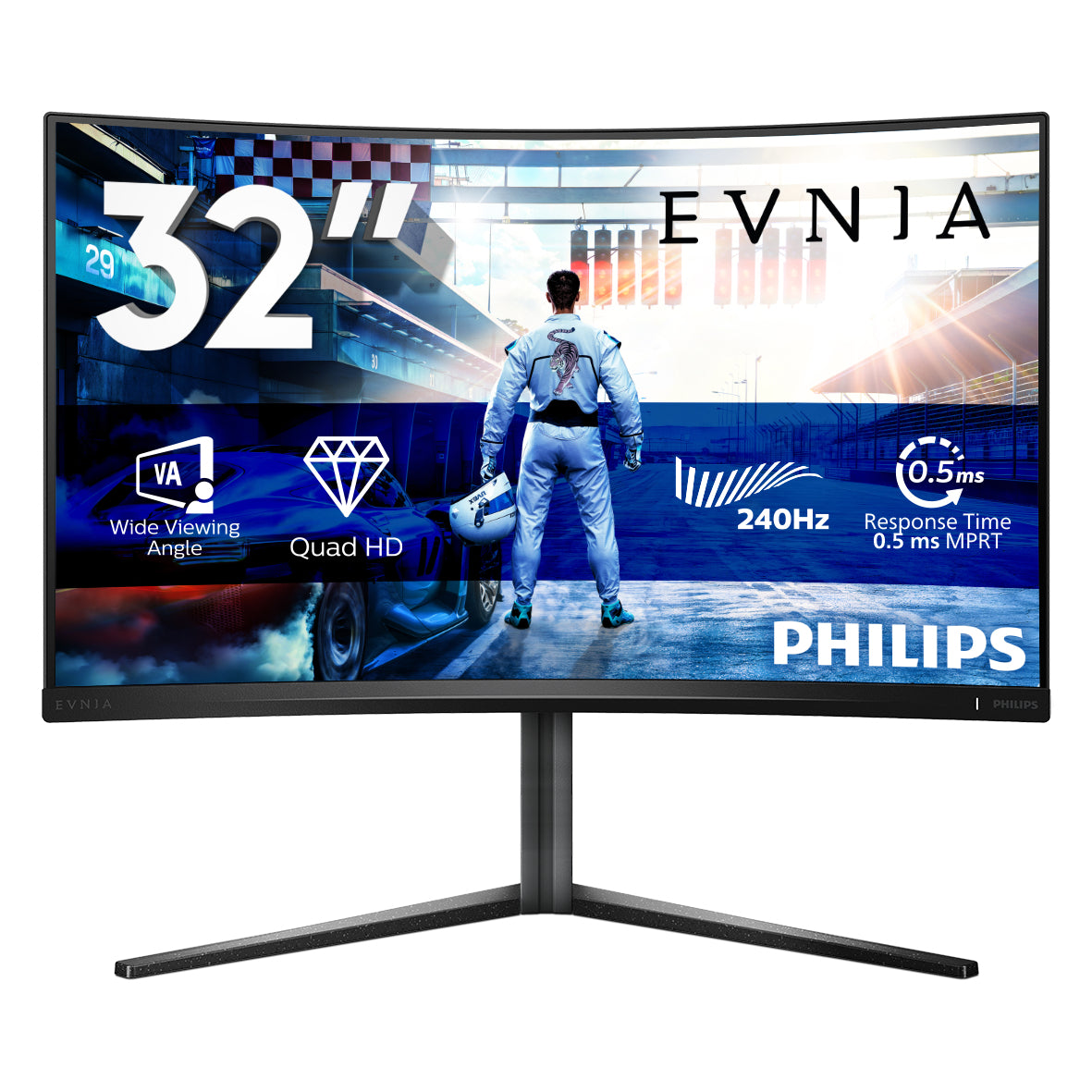 Philips Evnia 5000 32M2C5500W/00 Computerbildschirm 80 cm (31.5") 2560 x 1440 Pixel Quad HD LCD Schwarz