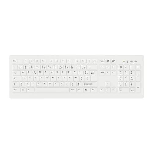 Contour Design Active Key AK-C8100F-FU1-W/FR Tastatur Medizinisch RF Wireless AZERTY Französisch Weiß