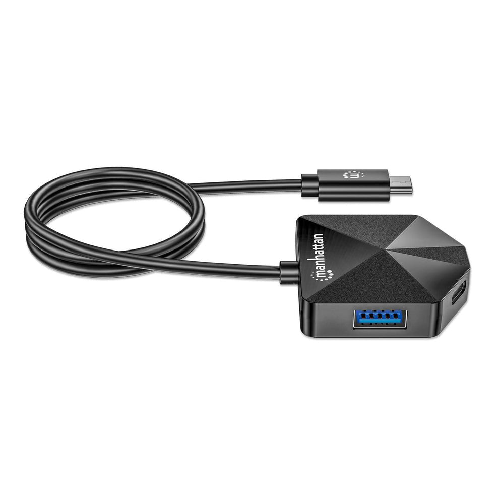 Manhattan 181150 laptop-dockingstation & portreplikator Kabelgebunden USB 3.2 Gen 2 (3.1 Gen 2) Type-C Schwarz