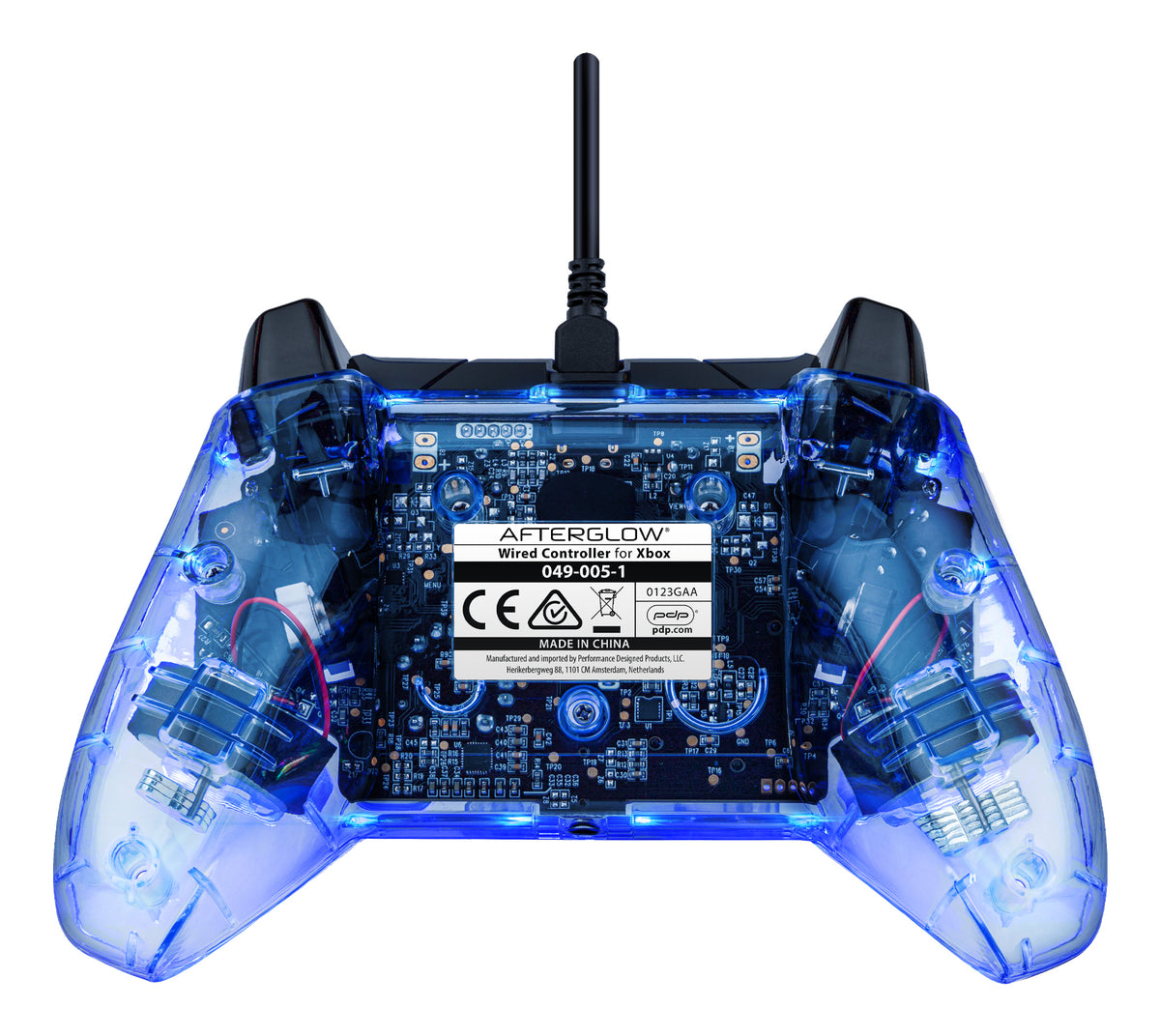 PDP Afterglow Schwarz, Blau, Transparent USB Gamepad Analog / Digital Xbox One, Xbox Series S, Xbox Series X