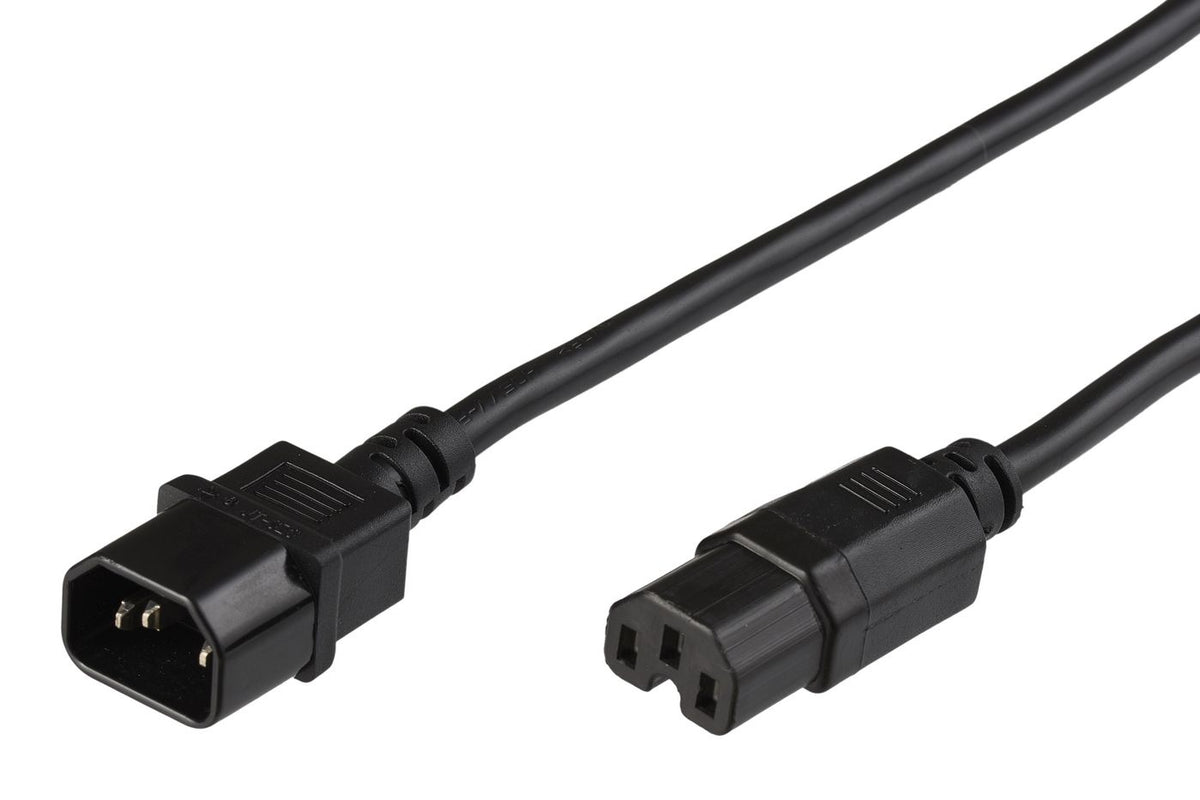 Microconnect PE011405 Stromkabel Schwarz 0,5 m C14-Koppler C15-Koppler