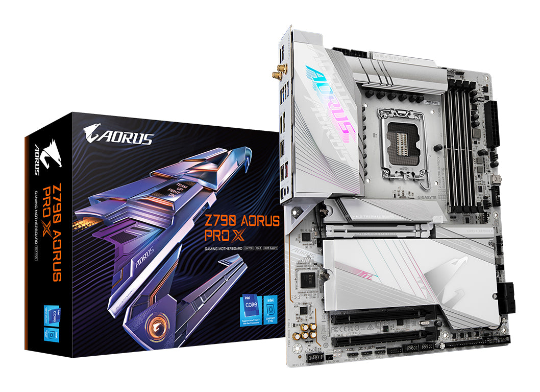 GIGABYTE Z790 AORUS PRO X Motherboard - Unterstützt Intel 14. Generation CPUs, 18+1+2 Phasen VRM, bis zu 8266MHz DDR5 (OC), 1xPCIe 5.0 + 4xPCIe 4.0 M.2, Wi-Fi 7, 5GbE LAN, USB 3.2 Gen 2x2