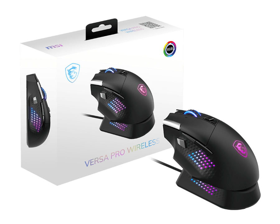 MSI S12-4301370-CLA Maus Gaming rechts RF Wireless + Bluetooth + USB Type-A Optisch 26000 DPI
