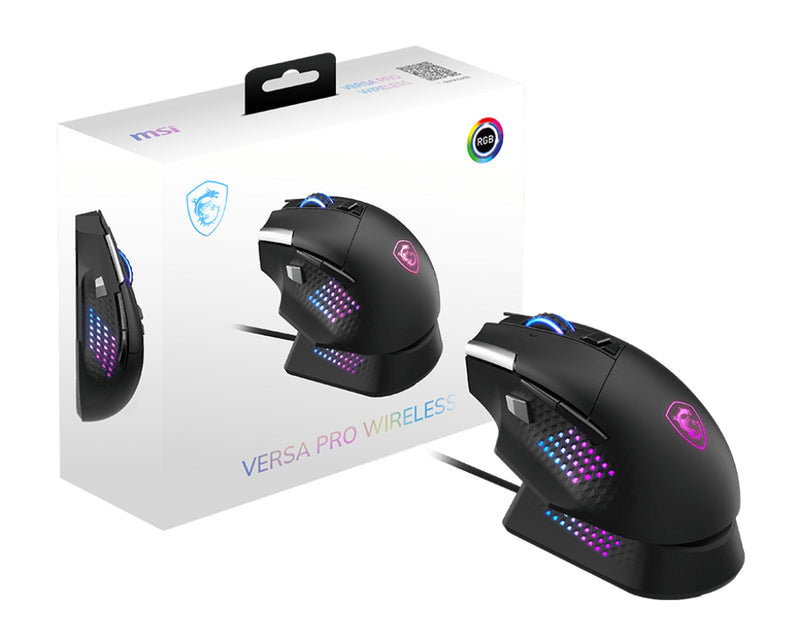 MSI S12-4301370-CLA Maus Gaming rechts RF Wireless + Bluetooth + USB Type-A Optisch 26000 DPI