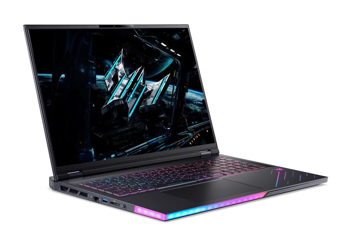 Acer Predator PH18-73-97FE Intel Core Ultra 9 275HX Laptop 45,7 cm (18") WQXGA 64 GB DDR5-SDRAM 1 TB SSD NVIDIA GeForce RTX 5080 Wi-Fi 7 (802.11be) Windows 11 Pro Schwarz