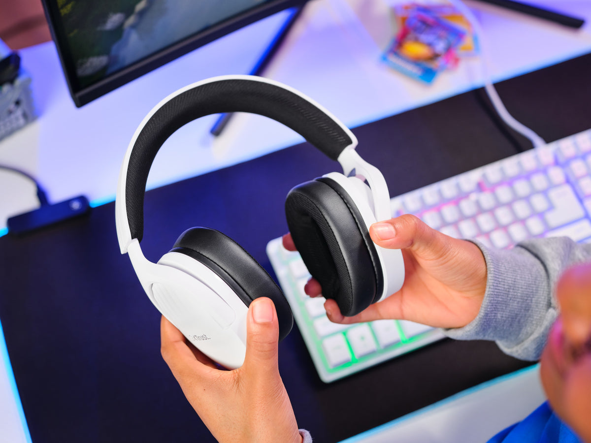 Trust GXT 489W FAYZO Kopfhörer Kabelgebunden Kopfband Gaming Schwarz, Weiß