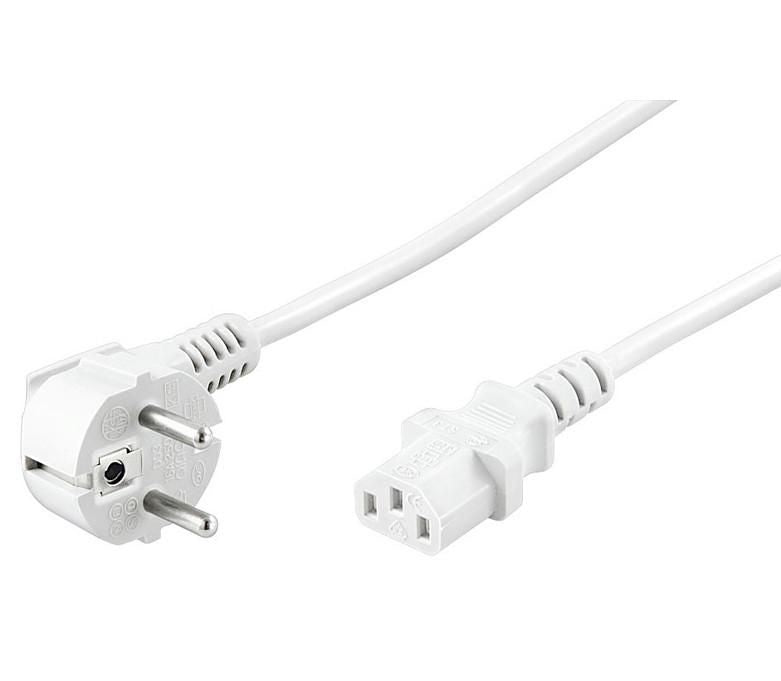Microconnect PE010430W Stromkabel Weiß 3 m Netzstecker Typ E+F C13-Koppler