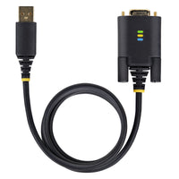 StarTech.com 1m USB Seriell Adapterkabel, USB-A auf DB9 RS232, FTDI, COM Retention, LED, wechselbare DB9 Schrauben und Muttern, ESD-Schutz, Windows, macOS und Linux