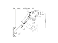 Equip 17"-32" Monitor-Wandhalterung, Armlänge: 564 mm