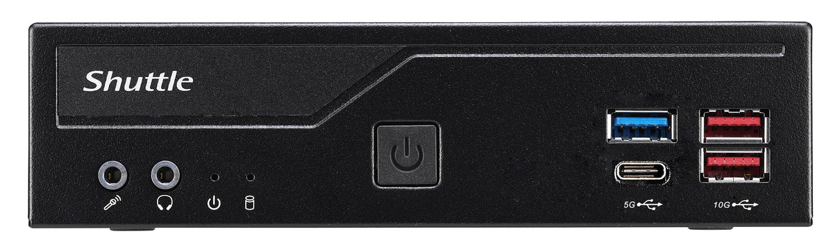 Shuttle Slim PC DH770 , S1700, 2x HDMI, 2x DP , 2x 2.5G LAN, 2x COM, 8x USB, 1x 2.5", 2x M.2, 24/7 Dauerbetrieb, inkl. VESA