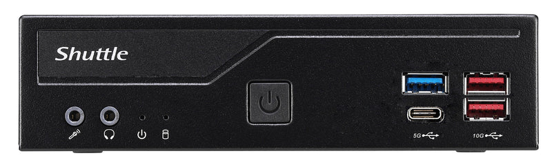 Shuttle Slim PC DH770 , S1700, 2x HDMI, 2x DP , 2x 2.5G LAN, 2x COM, 8x USB, 1x 2.5", 2x M.2, 24/7 Dauerbetrieb, inkl. VESA