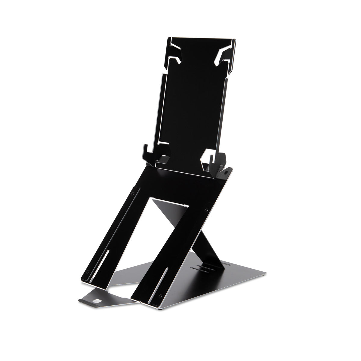 R-Go Tools Laptopständer R-Go Riser Duo, Tablet- und Laptop-Ständer in 1, ergonomisch faltbarer und einstellbarer Ständer, schwarz