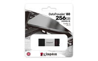Kingston Technology DataTraveler 80 USB-Stick 256 GB USB Typ-C 3.2 Gen 1 (3.1 Gen 1) Schwarz, Silber