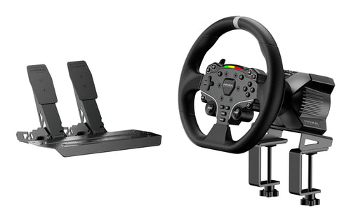Moza Racing RS074 Gaming-Controller Schwarz Bluetooth/USB Lenkrad + Pedale Digital PC