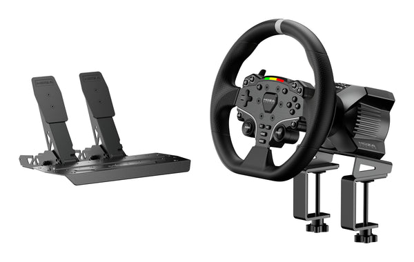 Moza Racing RS074 Manette de jeu Noir Bluetooth/USB Volant + Pédales Numérique PC