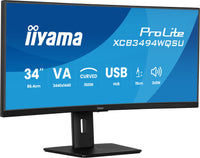 iiyama ProLite XCB3494WQSU-B1 Computerbildschirm 86,4 cm (34") 3440 x 1440 Pixel UltraWide Quad HD LED Schwarz