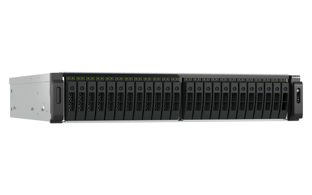 QNAP TS-H3077AFU-R5-32G NAS & Speicherserver Rack (2U) AMD Ryzen™ 5 32 GB DDR5 0 TB QuTS hero Schwarz, Metallisch
