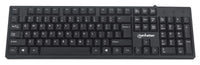 Manhattan USB-Tastatur, Kabelgebunden, 104 Tasten, integriertes USB-Kabel, LED-Anzeigen, schwarz