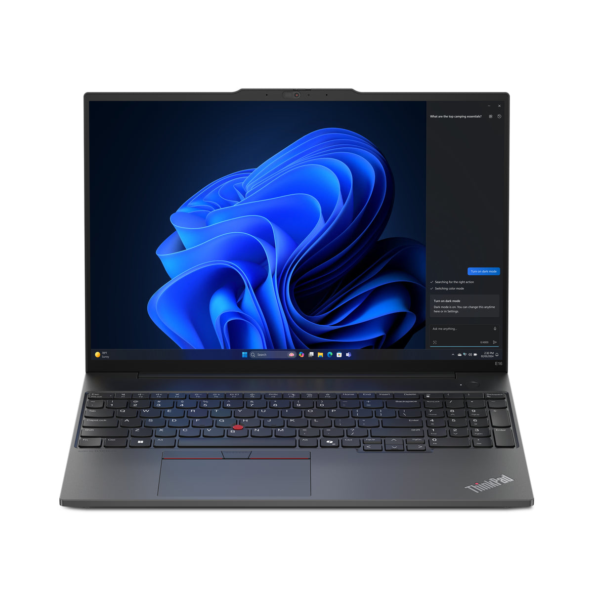 Lenovo ThinkPad E16 Gen 2 (AMD) AMD Ryzen™ 5 7535HS Laptop 40,6 cm (16") WUXGA 16 GB DDR5-SDRAM 512 GB SSD Wi-Fi 6E (802.11ax) Windows 11 Pro Schwarz Deutsch