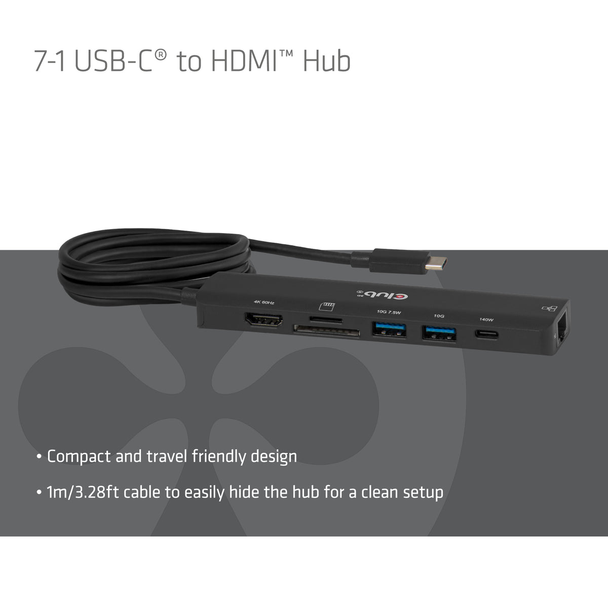 CLUB3D 7-1 USB-C® zu HDMI-Hub™