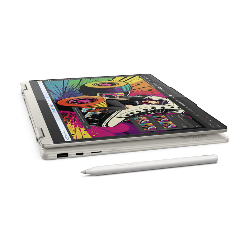 Lenovo Yoga 7 2-in-1 14AKP10 Copilot+ PC AMD Ryzen AI 7 350 Hybrid (2-in-1) 35,6 cm (14") Touchscreen 2.8K 16 GB LPDDR5x-SDRAM 1 TB SSD Wi-Fi 7 (802.11be) Windows 11 Home Deutsch Grau