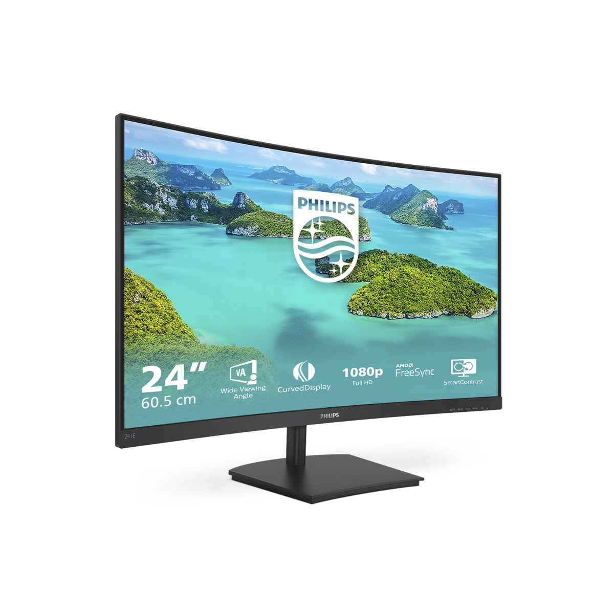 Philips E Line 241E1SCA/00 Computerbildschirm 59,9 cm (23.6") 1920 x 1080 Pixel Full HD LCD Schwarz