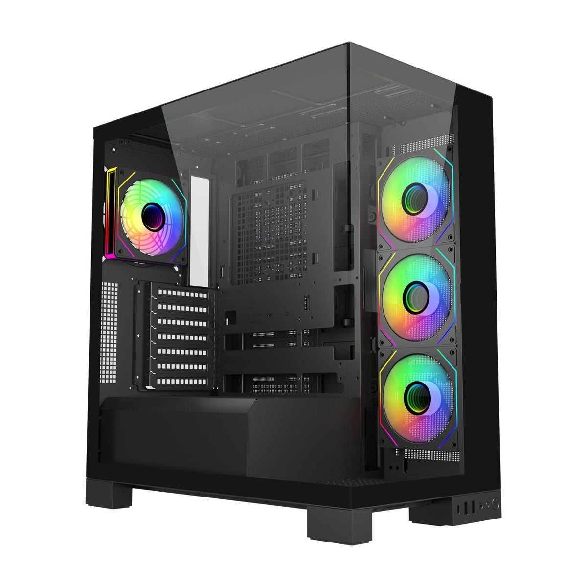 FSP M540-BA Gehäuse Midi Tower mITX, mATX, ATX (BTF) Schwarz