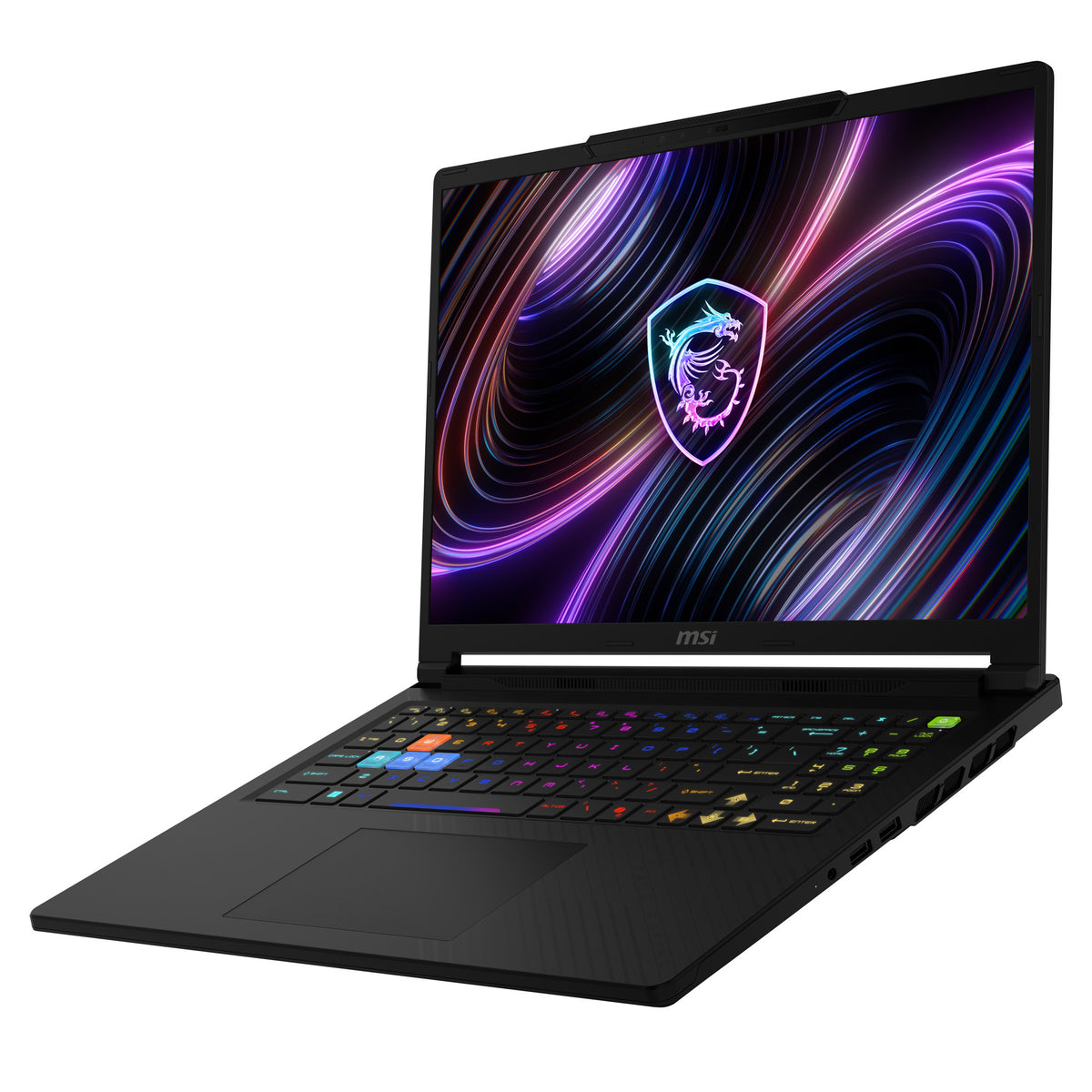 MSI Raider A16 HX B8WH-047FRY AMD Ryzen™ 9 8940HX Laptop 40,6 cm (16") Quad HD+ 32 GB DDR5-SDRAM 1 TB SSD NVIDIA GeForce RTX 5070 Ti Laptop-GPU Wi-Fi 7 (802.11be) Windows 11 Pro Schwarz Französisch