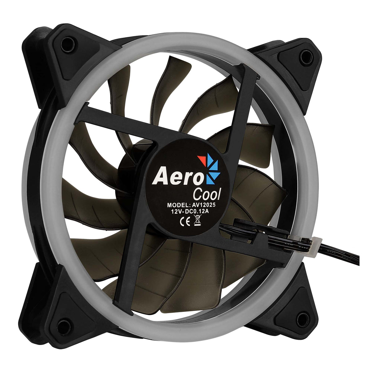 Aerocool Rev RGB Computergehäuse Ventilator 12 cm Schwarz