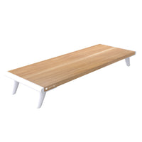 Techly ICA-MS 389 Flachbildschirm-Tischhalterung Tisch/Bank Weiß, Holz