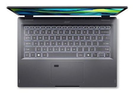 Acer Aspire Spin 14 ASP14-52MTN Intel Core Ultra 7 155U Laptop 35,6 cm (14") Touchscreen WUXGA 32 GB LPDDR5x-SDRAM 1 TB SSD Wi-Fi 6E (802.11ax) Windows 11 Home Deutsch Grau