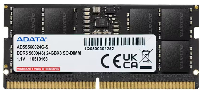 ADATA AD5S560024G-S Speichermodul 24 GB 1 x 24 GB DDR5 5600 MT/s 262-pin SO-DIMM